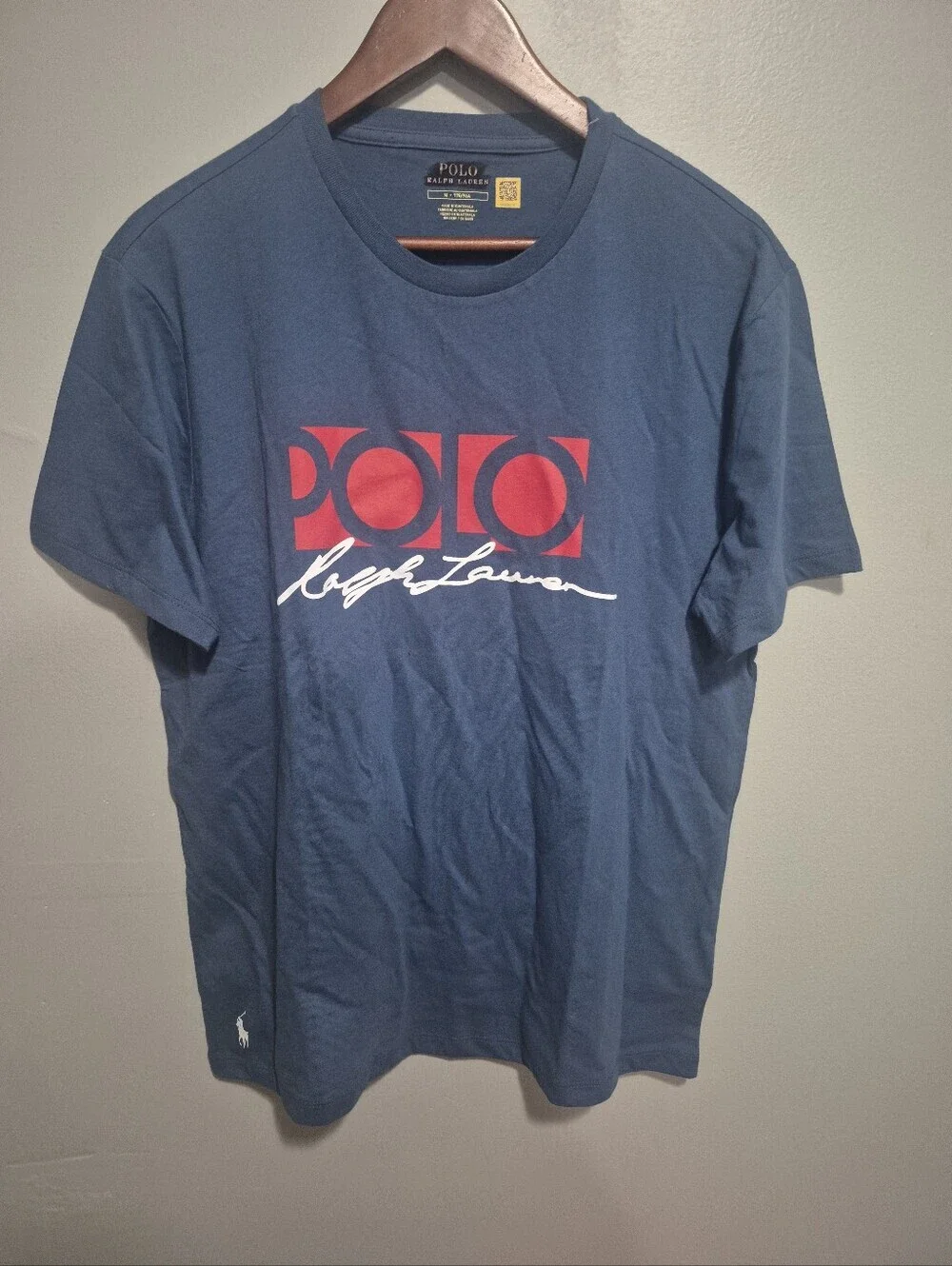Polo Ralph Lauren Graphic Logo T-Shirt Men's Medium Blue Short Sleeve Tee